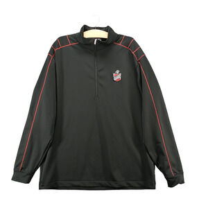 Nike Golf Dri-Fit Ziebart Men's 1/4 Zip Pullover Jacket Black XL Mock Neck